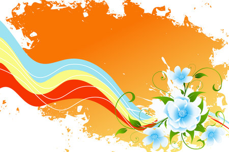 Grunge abstract modern floral background for your designのイラスト素材