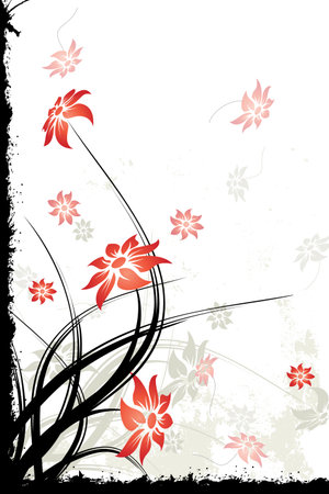 Abstract Background with flowers for your designのイラスト素材