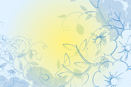 Abstract Background with flowers and buds for your designのイラスト素材