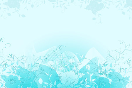 Abstract Background with flowers and buds for your designのイラスト素材