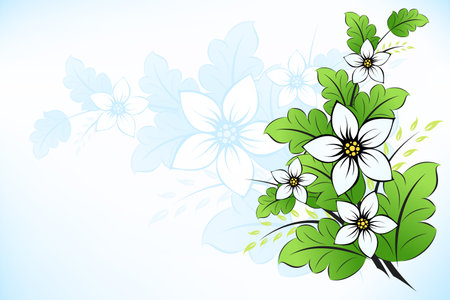 Abstract Background with flowers and leaves for your designのイラスト素材