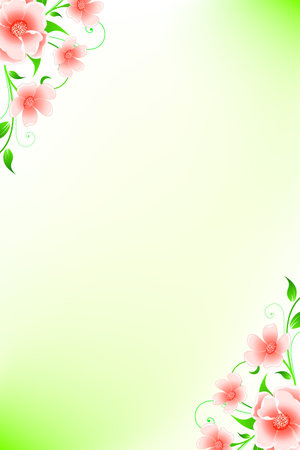 Abstract Grunge Background with flowers for your designのイラスト素材