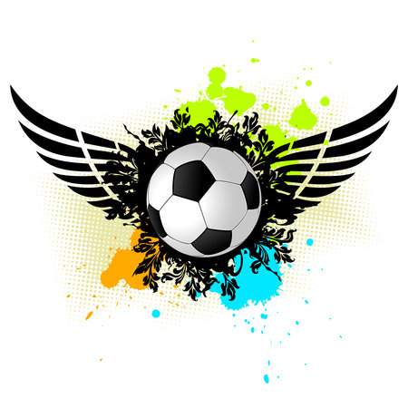  grunge illustration of a soccer ball for your designのイラスト素材