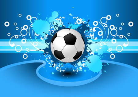 Grunge  background with a soccer ball for your designのイラスト素材