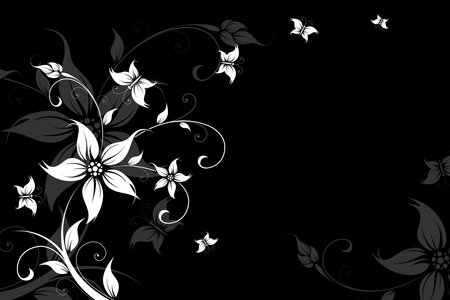 Abstract Background with flowers and butterfly for your designのイラスト素材