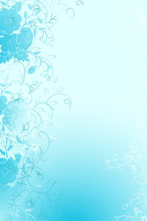 Abstract blue  floral background for Your designのイラスト素材