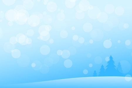 Christmas background with Christmas tree in blue colorのイラスト素材