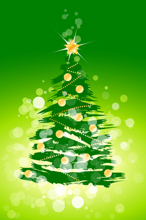 Christmas background with sparkles and Christmas tree for your designのイラスト素材