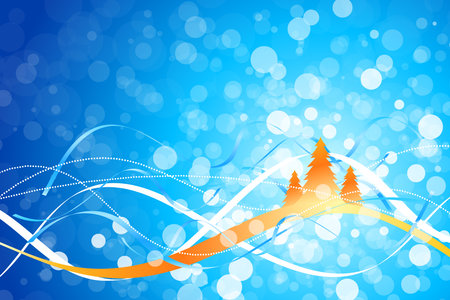 Christmas background with Christmas tree and strips for your designのイラスト素材
