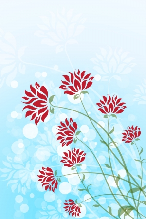 Abstract Flower Background with Sparklesのイラスト素材