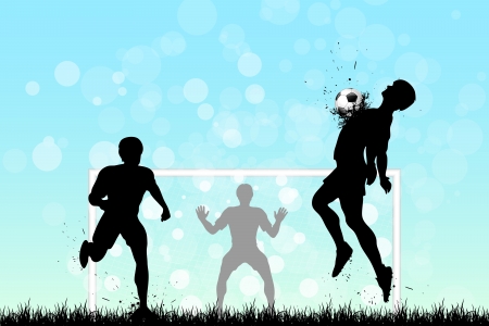Soccer Background with three Players. のイラスト素材