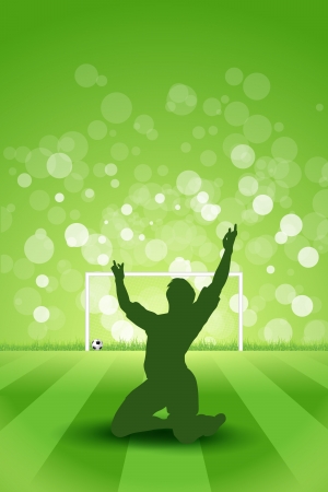 Soccer Background with Grass and with Playerのイラスト素材