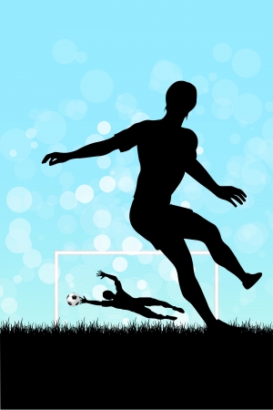 Soccer Background with two Players. のイラスト素材