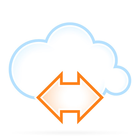 Cloud Computing Icon Communication isolated on whiteのイラスト素材