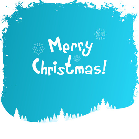 Grungy Christmas Greeting Card with Christmas Treesのイラスト素材