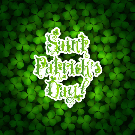 St. Patricks Day Card with Shamrock Backgroundのイラスト素材