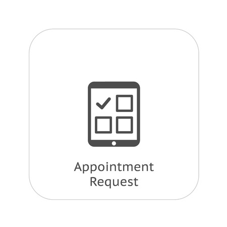 Appointment Request and Medical Services Icon. Flat Design. Isolated.のイラスト素材