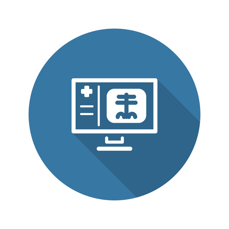 Radiology and Medical Services Icon. Flat Design. Isolated. Long Shadow.のイラスト素材