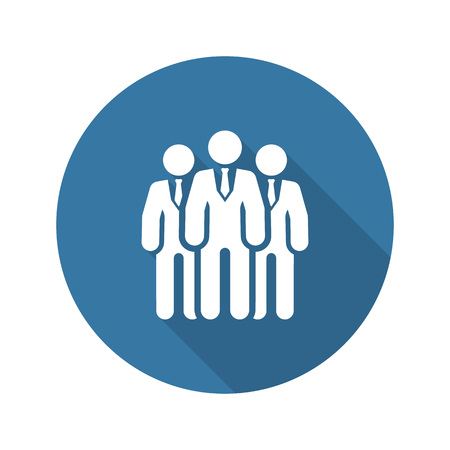 Team Icon. Business Concept. Flat Design. Isolated Illustration. Long Shadow.のイラスト素材