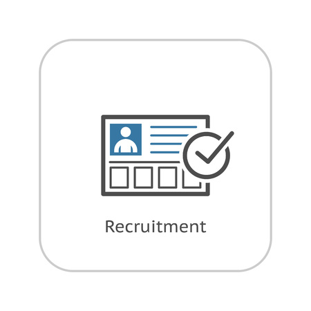 Recruitment Icon. Business Concept. Flat Design. Isolated Illustration.のイラスト素材