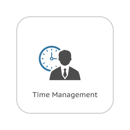 Time Management Icon. Business Concept. Flat Design. Isolated Illustration.のイラスト素材