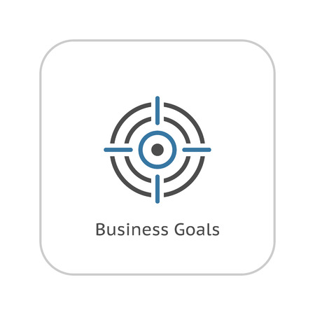Business Goals Icon. Business Concept. Flat Design. Isolated Illustration.のイラスト素材