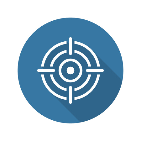 Business Goals Icon. Business Concept. Flat Design. Isolated Illustration. Long Shadow.のイラスト素材