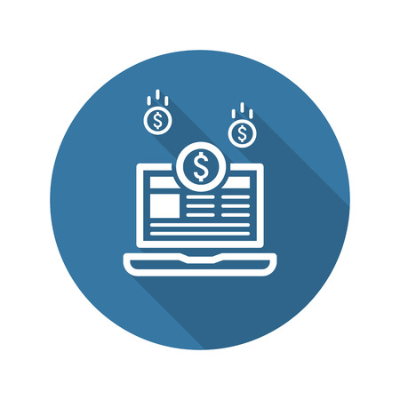 Monetization Icon. Business Concept. Flat Design. Isolated Illustration. Long Shadow.のイラスト素材