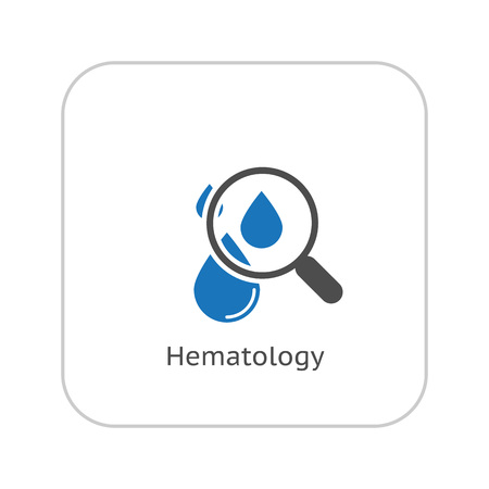 Hematology Icon. Flat Design. Isolated Illustration. Two color.のイラスト素材