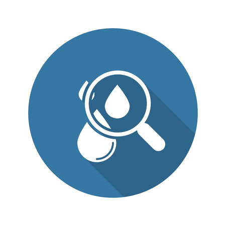 Hematology Icon. Flat Design. Isolated Illustration. Long Shadow.のイラスト素材