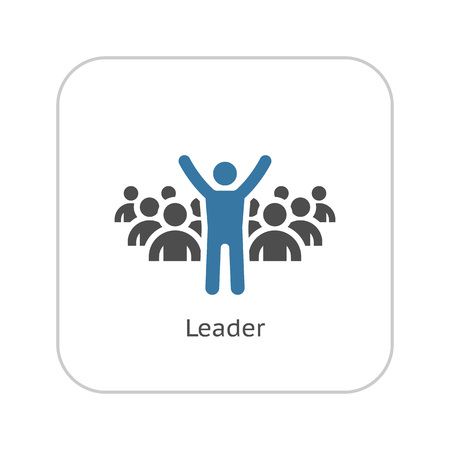 Leader Icon. Business Concept. Flat Design. Isolated Illustration.のイラスト素材