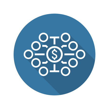 Investing Diversification Icon. Flat Design. Isolated Illustration.のイラスト素材