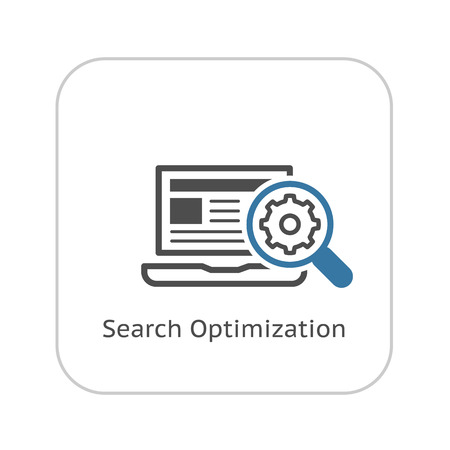 Search Optimization Icon. Flat Design. Isolated Illustration.のイラスト素材