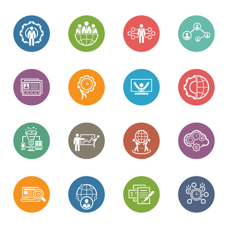 Flat Design Icons Set. Business and Finance. Isolated Illustration.のイラスト素材