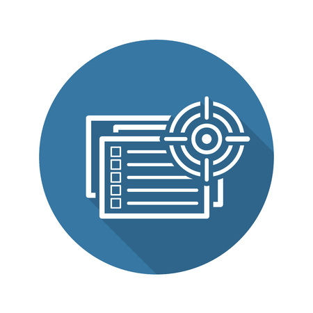 The List of Goals Icon. Business Concept. Flat Design. Isolated Illustration.のイラスト素材