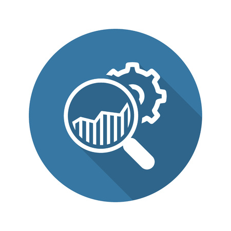 Market Research Icon. Flat Design. Isolated Illustration.のイラスト素材