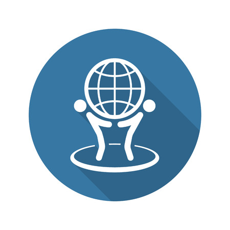 Global Business Icon. Flat Design. Isolated Illustration.のイラスト素材
