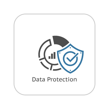 Data Protection Icon. Flat Design. Business Concept. Isolated Illustration.のイラスト素材