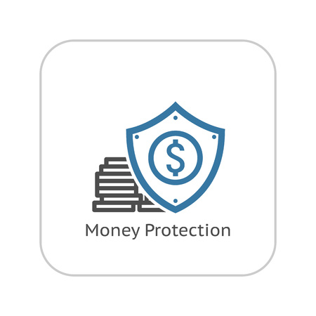 Money Protection Icon. Flat Design. Business Concept. Isolated Illustration.のイラスト素材