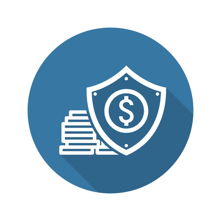 Money Protection Icon. Flat Design. Business Concept. Isolated Illustration.のイラスト素材