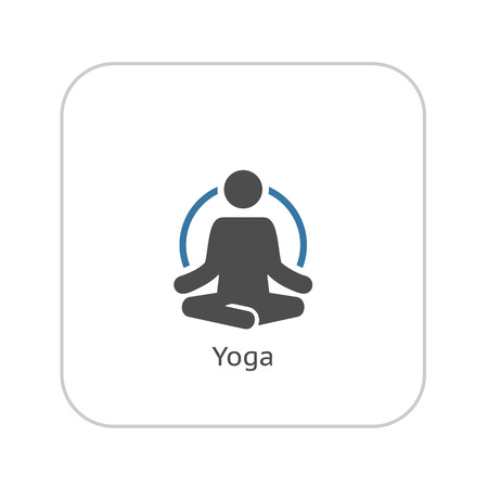 Yoga Fitness Icon. Flat Design. Isolated Illustration.のイラスト素材