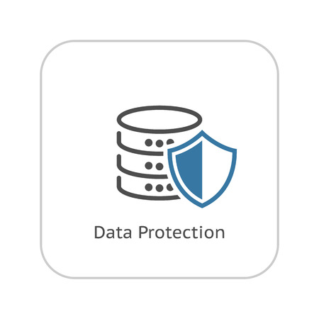 Data Protection Icon. Flat Design. Business Concept. Isolated Illustration.のイラスト素材