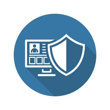 Personal Data Protection Icon. Flat Design. Business Concept. Isolated Illustration.のイラスト素材