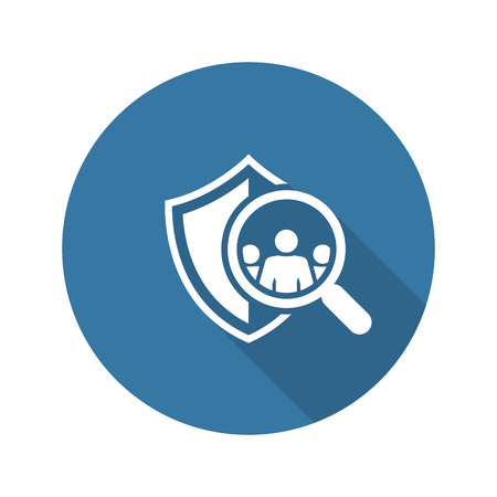 Safety Checking Icon. Flat Design. Security Concept. Isolated Illustration.のイラスト素材
