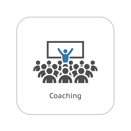 Coaching Icon. Business Concept. Flat Design. Isolated.のイラスト素材