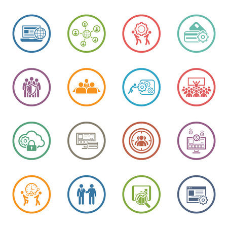 Flat Design Icons Set. Business and Finance. Isolated Illustration.のイラスト素材