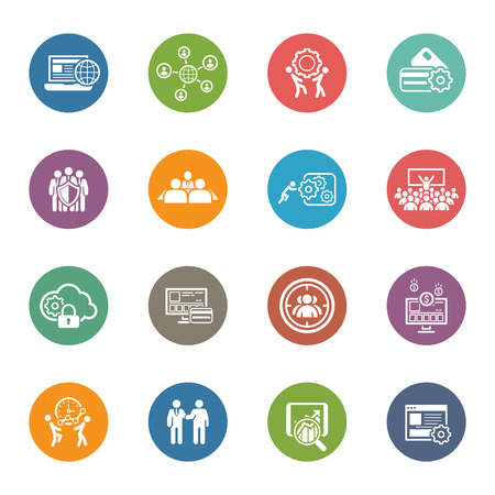 Flat Design Icons Set. Business and Finance. Isolated Illustration.のイラスト素材
