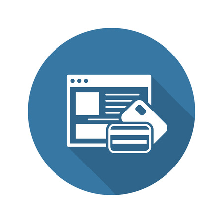 Online Payment Icon. Flat Design. Business Concept. Isolated Illustration.のイラスト素材