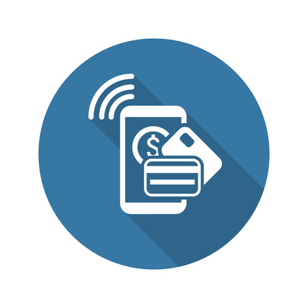 Mobile Payment Icon. Flat Design. Business Concept. Isolated Illustration.のイラスト素材