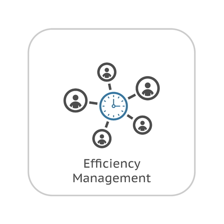 Efficiency Management Icon. Business Concept. Flat Design. Isolated Illustration.のイラスト素材
